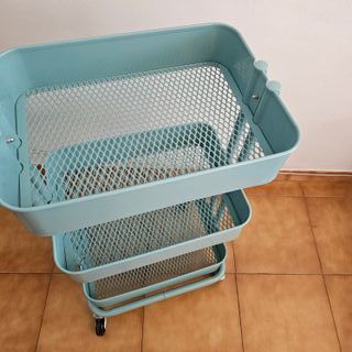 Carrito Metálico 3 Niveles con Ruedas