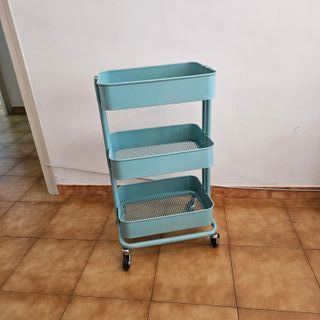 Carrito Metálico 3 Niveles con Ruedas