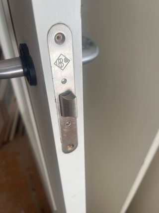 Manivelas de puerta plateadas