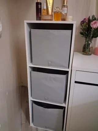 Escritorio Micke ikea y Cajonera Blanco/Gris