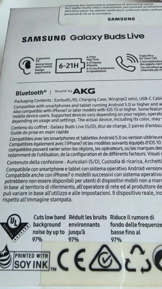 Samsung Galaxy Buds Live Negros