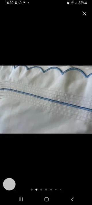 Juego Sábanas Matrimonio Algodón bordadas en  Azul