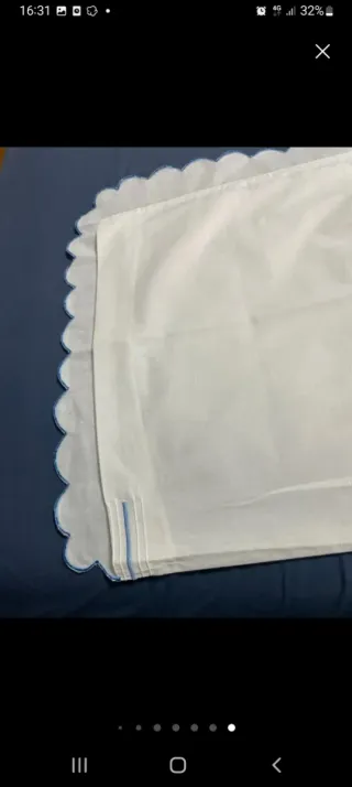 Juego Sábanas Matrimonio Algodón bordadas en  Azul