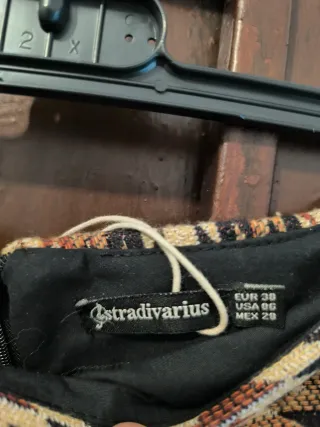 Falda étnica multicolor