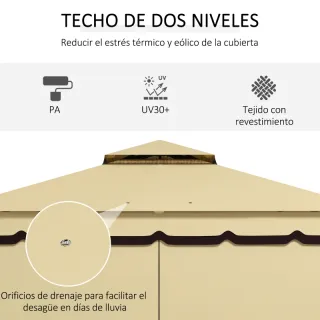 Cenador de Jardín 370x300x275 cm