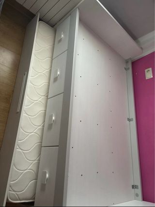 Cama nido de 1.05 con cajones y cama de abajo