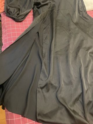 Vestido fiesta asimétrico negro