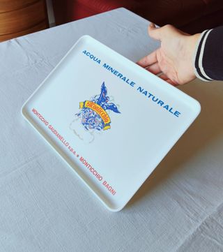 Vassoio vintage Monticchio acqua minerale naturale