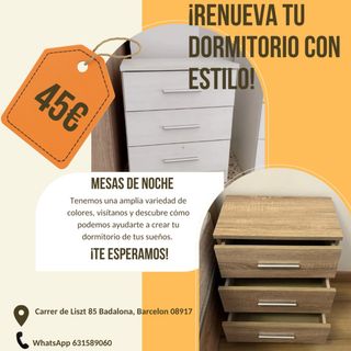 Mesa de noche de madera