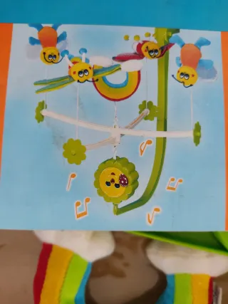 Móvil Cuna Musical Abejas y Arcoíris