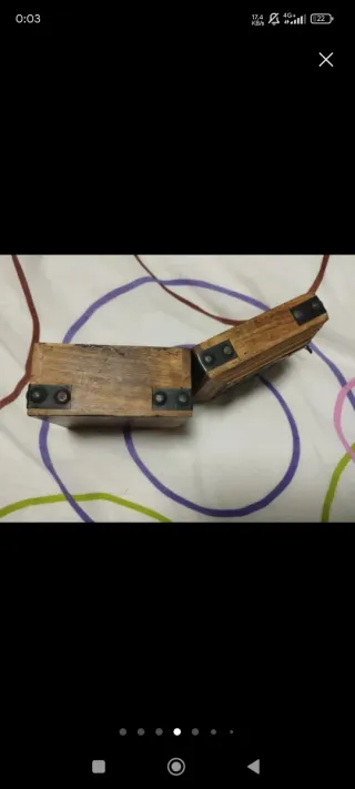 Caja joyero artesanal de madera