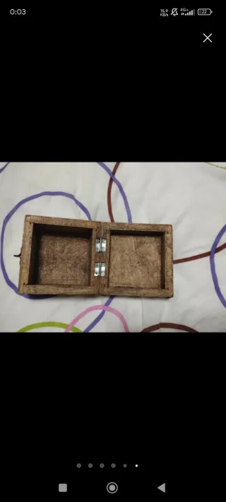 Caja joyero artesanal de madera