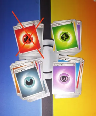 Lote 70 cartas Pokemon energía
