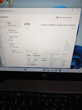 Ordenador Portátil HP I5,  8RAM, WIN11
