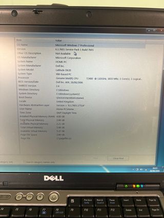 Portátil Dell Latitude D620