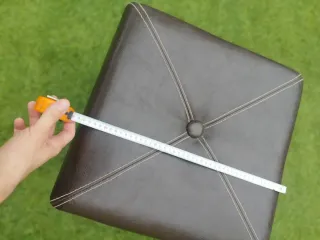 Puff Cuadrado Marrón 44x44x44 cm