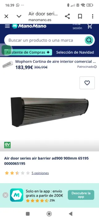 Barrera de Aire Mophorn AD900 900mm