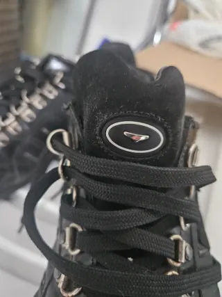 Scarpe uomo in pelle nere e argento