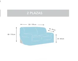 Funda Elástica Sofá 2 Plazas Nueva