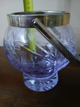 Portaghiaccio cristallo viola anni 50-60