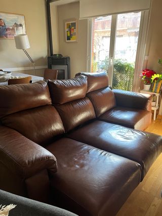 Sofá de piel 3 plazas