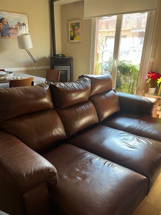 Sofá de piel 3 plazas
