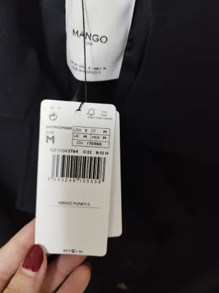 Abrigo de lana Mango