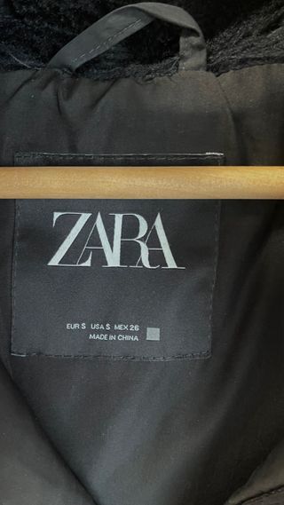 Plumífero Zara Negro Talla S