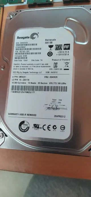 Disco Duro Seagate Barracuda 500GB