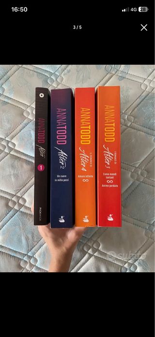 Libri After di Anna Todd - Volumi 1,2,3,4