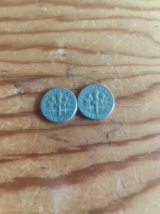 2 Monedas One Dime USA In God We Trust