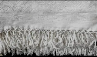 Copriletto Corredo Inizio '900 Cotone Bianco