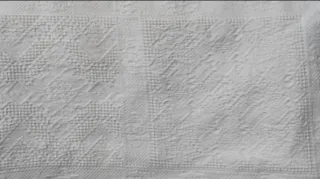 Copriletto Corredo Inizio '900 Cotone Bianco