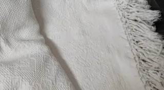 Copriletto Corredo Inizio '900 Cotone Bianco