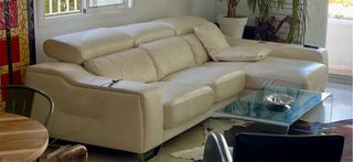 Sofá de Lujo Pedro Ortiz Piel Blanco