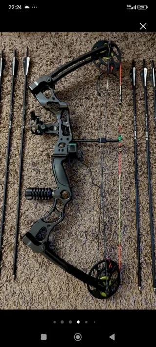 Arco de poleas con flechas