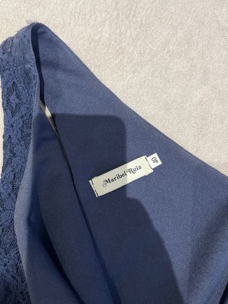 Vestido fiesta azul marino floral