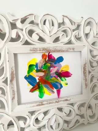 Marco Zara Home tallado lámina pintada