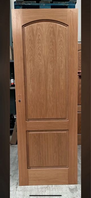 Puerta Madera con Cristal