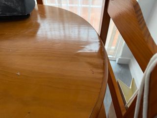 Mesa de comedor ovalada con 6 sillas