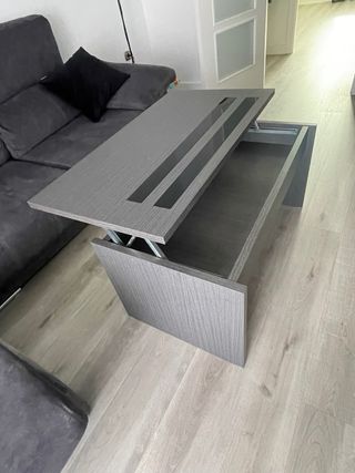 Mesita de centro moderna madera y cristal