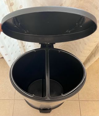 Cubo basura acero inox doble compartimento