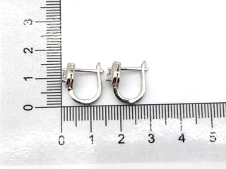 pendientes plata 925mm con piedra con circonita