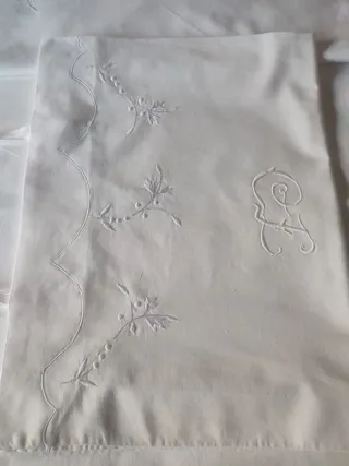 Juego de Cama Algodón Bordado Blanco