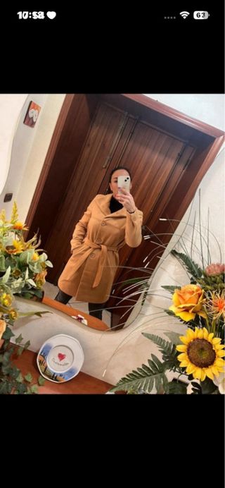 Cappotto donna camel