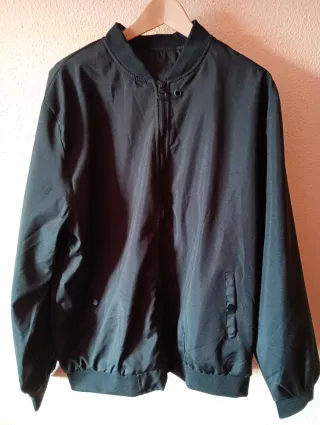 Chaqueta deportiva casual bomber negra talla XL