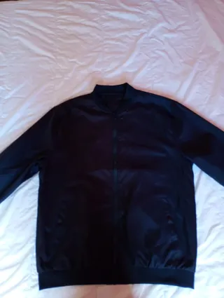 Chaqueta deportiva casual bomber negra talla XL