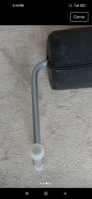 Reposapiés Ikea negro