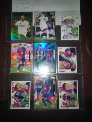 9 Cromos Futbol Mbappé, Yamal, DRO.