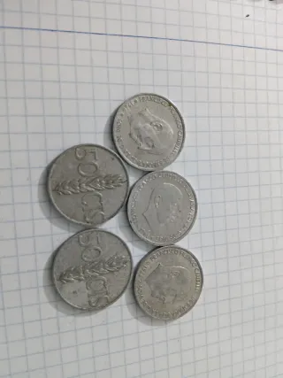 Monedas 50 céntimos Franco (Lote 5)